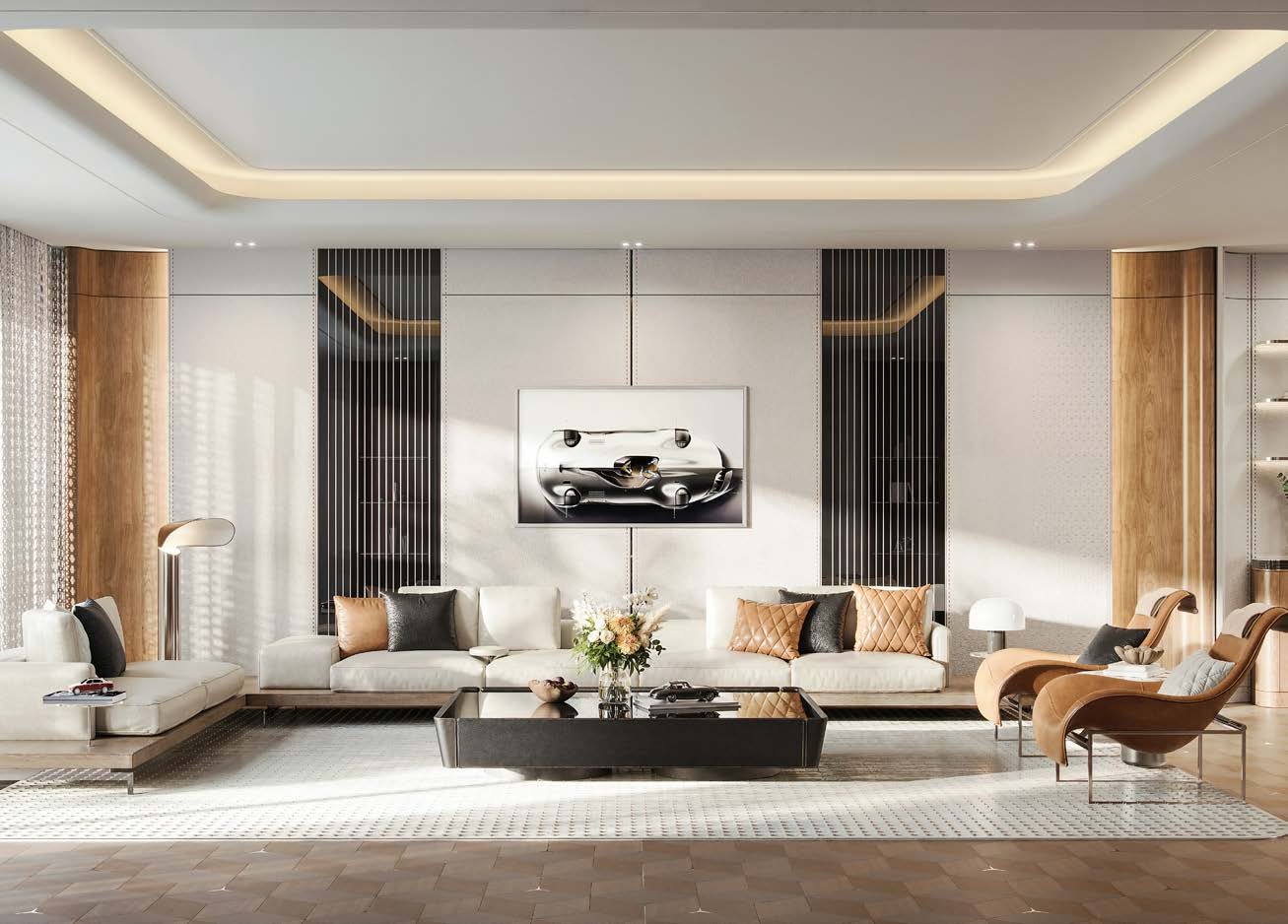 Binghatti Mercedes City luxury living room interior design
